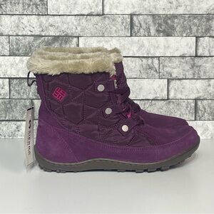 Columbia Omni Tech Womens 6 Insulated Purple Snow Boots